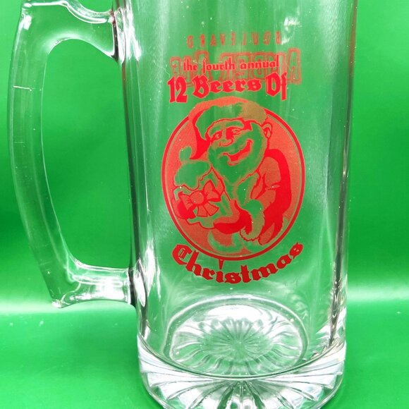 Boulevard Brewing Co Amber Ale 12 Beers Christmas Glass Stein 4th Annual Event - Picture 1 of 10